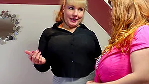 Danielle and Roxanne are two buxom lesbian MILF babes with huge tits