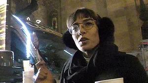 Nerdy short haired brunette Janice Griffith pussy licked and fucked