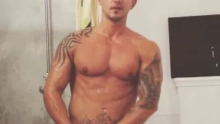 Muscular gay hunk fucks spying bear neighbour