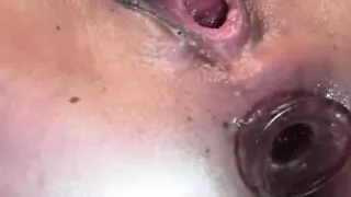 Super Close Up OMBFUN.com Vibrator VERY WET PUSSY ASSHOLE