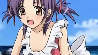 Hentai chick rides cock in 3some at the beach