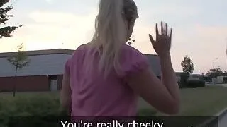 Impressive sex by a hot public agent