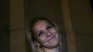 Sexy Hungarian blonde sucks and bangs in public