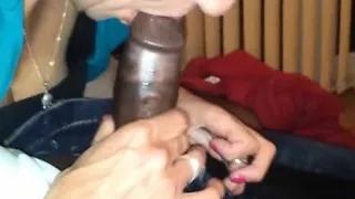 Amateur Grandma Interracial Dicksucking