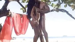 Fernanda Franklin on beach