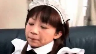 Shy asian maid getting cumshot