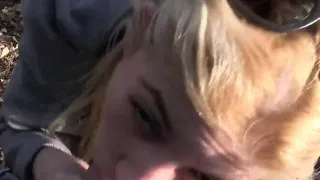 Blonde Czech amateur banged outdoor in public park