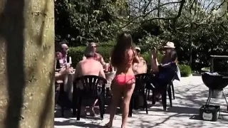 Busty girlfriend body cumshot