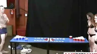  Playing balls with two naked girls