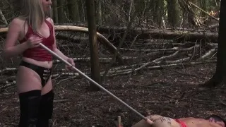 Rough english mistress using toy in subject