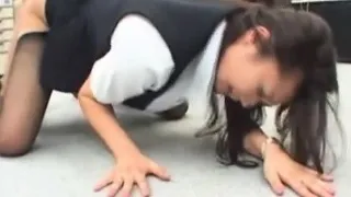 Hot Japanese office girl fucked by collegue