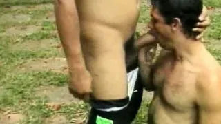 Hot exotic twink Marcos sucking Jaison's hairy penis