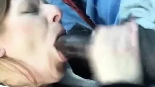 Quick BJ in the Car - Milf Sucks BBC