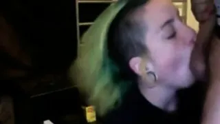 Slovenian punk girl sucking dick