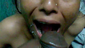 Horny Desi wife take a cum on her mouth