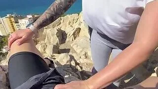 Hot Bitch Blowjob Big Cock and Hard Doggy Pounding Outdoor POV