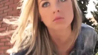 Pretty stranded teen Vinna Reed fucked by stranger in public