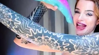 Amateur euro teen enjoys anal toying