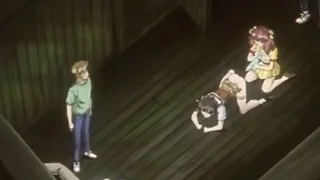 Japanese anime schoolgirl gets squeezed her tits by pervert