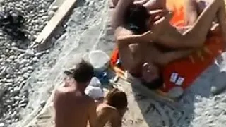 Couples Having Sex Out At The Beach