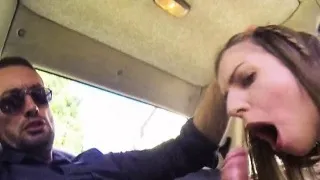 Big jugs teen Stella Cox takes huge cock in pussy in the car