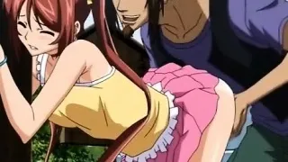Hentai sweetie gets cunt and tits grabbed from her back