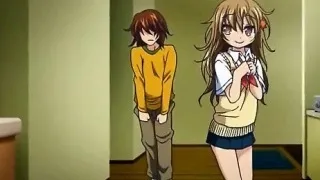 Blonde horny hentai girl teasing cock with a blowjob