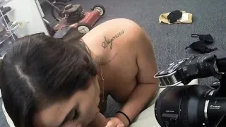 Big boobs coed screwed by horny pawnkeeper at the pawnshop