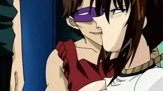 Pussy fingered hentai sex slave slurps hot squirt