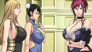 Bigboobs anime maids gangbang by her boss