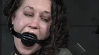 Restrained sub dildofucked by maledom