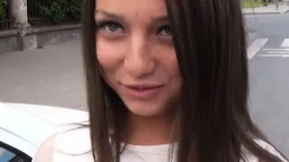 Flirty hitchhiker teen Foxy outdoor fuck with a stranger