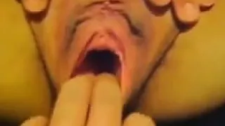 Asian Wife Gets Two Fists In Her Pussy