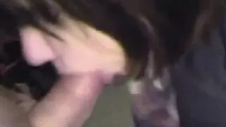 Horny alternative chick sucks cock