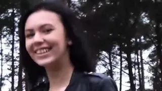 Stranded shy teen Sheri hitchhikes and gets boned inside car