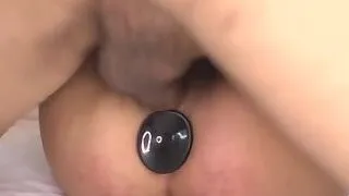 Asian pussy and anal fuck