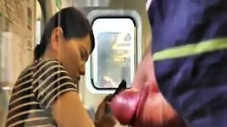 Flashing And Jerking Off On The Train