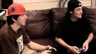 Skater hunk getting his ass spanked with a paddle