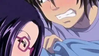 Lascive anime gets covered in cum
