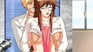 Anime wife fucked doggy in kitchen