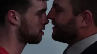 Hacking twink pounded in butt by muscled stud