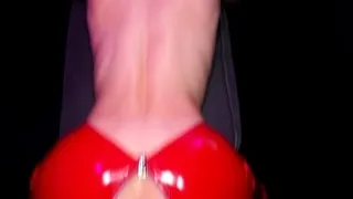 Home alone wife doing anal with toys on cam