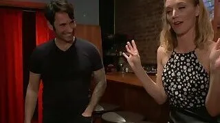 Busty bdsm gangbang fucked in public