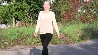 Sexy Czech blonde amateur bangs outdoor pov