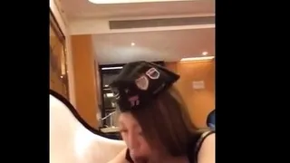 Non-stop Blowjob by an Amateur Asian Girl until He Cums