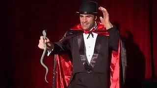 Babe plays with toys and cock