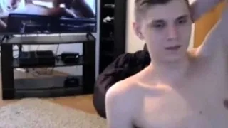 Twink Works Up a Sweat Rubbing One Out on Webcam