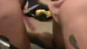 Femdom Julliette rams my asshome with a big strapon as hard as she can.