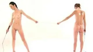 Naked Teens Whip Each Other