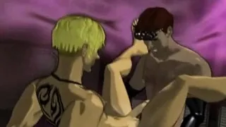 Horny hentai guy gets his dick sucked and fucked